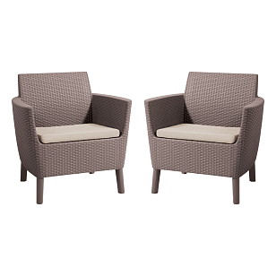 Кресло Keter Salemo Duo капучино для дачи Кресло Keter Salemo Duo капучино, садовая мебель