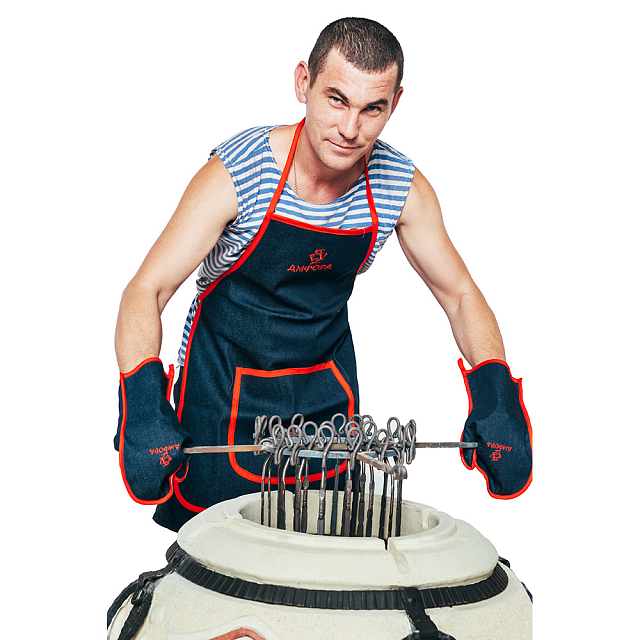 Набор Amfora Tandoors Тандыр-Man из фартука и двух рукавиц