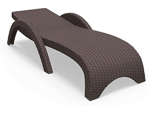 Шезлонг с матрасом GS 1009 (Fiji) Siesta Contract Цвет: коричневый, слоновая кость, садовая мебель