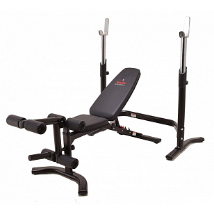 Многофункциональная силовая скамья Smith Strength WB270 со стойками под штангу для отдыха за городом Многофункциональная силовая скамья Smith Strength WB270 со стойками под штангу для хобби и пикника