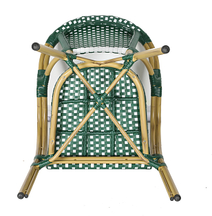 Стул 4SIS Кабри, цвет зелено-белый, садовая мебель