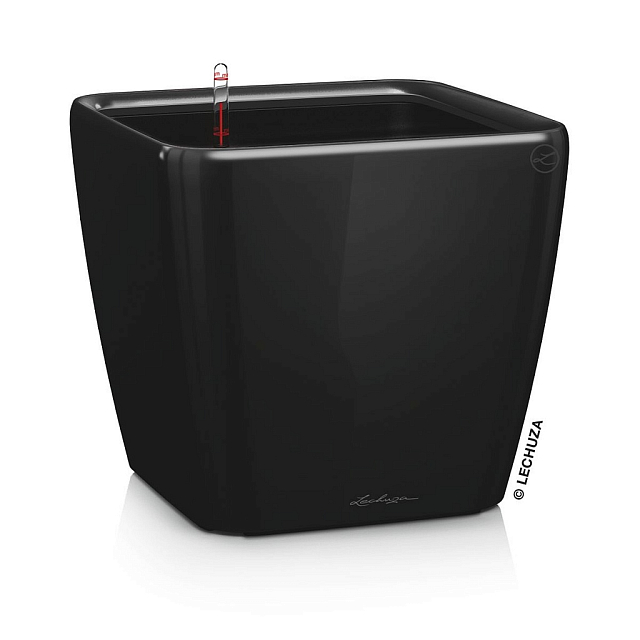 Кашпо с автополивом Lechuza Quadro LS 43 Цвет: черный 