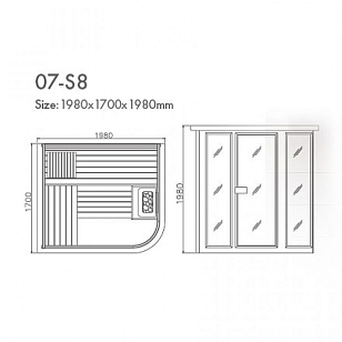 Традиционная сауна KOY H07-S8 для дачи Традиционная сауна KOY H07-S8, товары для загородного дома