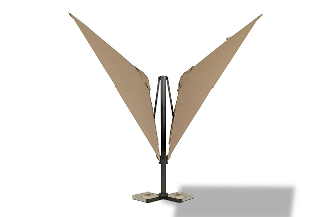 Зонт 4SIS Фабриано 3 х 3 м, двухкупольный, тент бежевый 