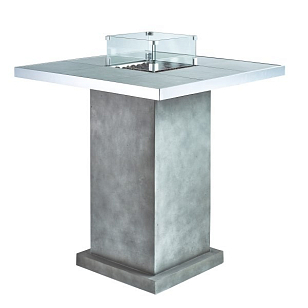 Уличный газовый стол камин Clifton Standing Table Grey (без столешницы) для сада и загородного дома Уличный газовый стол камин Clifton Standing Table Grey (без столешницы), уличное оборудование