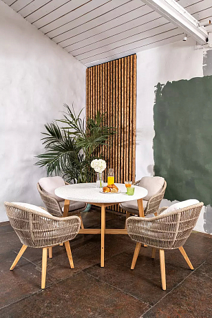 Стол обеденный Joygarden Talara круглый 120 см, садовая мебель