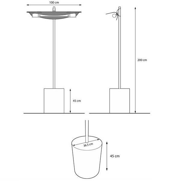 Уличный электрический обогреватель Veito Manta 