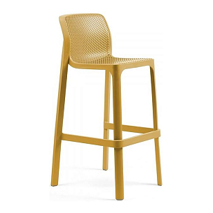 Стул барный Nardi Net Stool Цвет: горчичный, садовая мебель