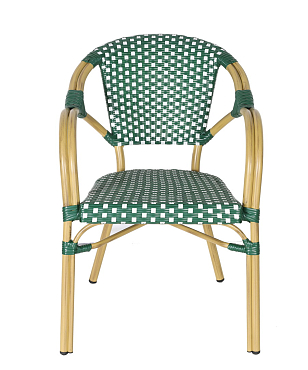 Стул 4SIS Кабри, цвет зелено-белый, садовая мебель