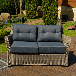 Диван двухместный Lite Venezia Цвет: коричневый, садовая мебель