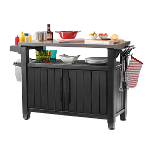 Стол для барбекю Keter Unity XL графит для дачи Стол для барбекю Keter Unity XL графит, садовая мебель