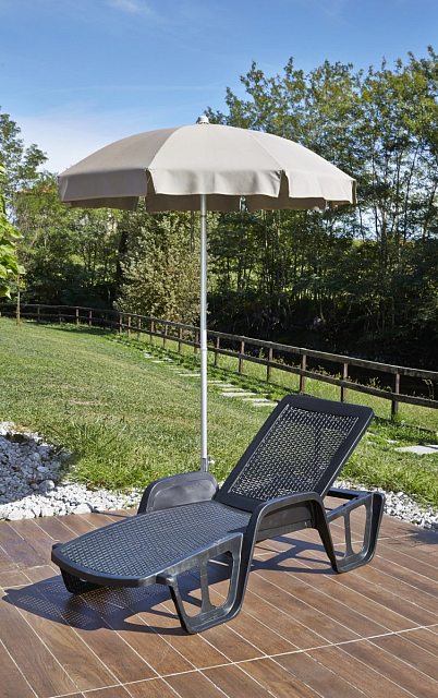 Шезлонг Garden Rattan Pool Цвет: антрацит 