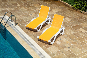 Шезлонг Tilia Shell без подлокотников Цвет Белый айвори, хаки, садовая мебель