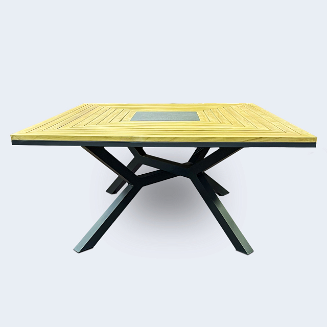 Стол Ideal Patio Egmont 140 Цвет: темно-серый, натуральный 