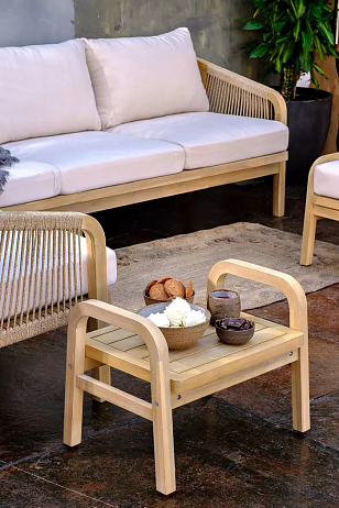 Лаунж зона Joygarden Rimini L со столом 150 см, садовая мебель