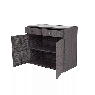 Плетёная тумба 4SIS Мальта Цвет: графит, садовая мебель