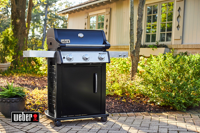гриль газовый weber spirit e-315 gbs, черный