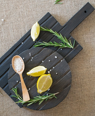 Набор разделочных досок Fuga "Поле" вытянутая + круглая Цвет: тёмный, товары для загородного дома