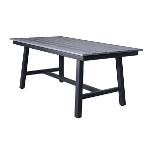 Обеденный стол 4SIS Сан Ремо, каркас темно-серый, столешница темно-серая для дачи Обеденный стол 4SIS Сан Ремо, каркас темно-серый, столешница темно-серая, садовая мебель