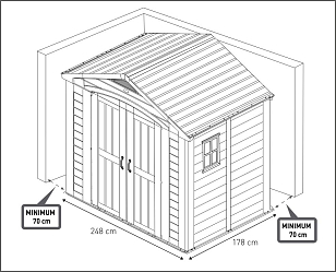 Пластиковый сарай Keter Factor 8x6 для сада и загородного дома Пластиковый сарай Keter Factor 8x6, уличное оборудование