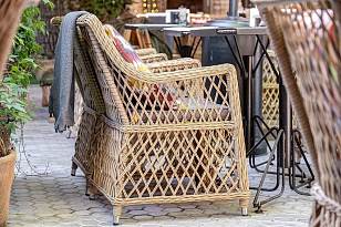 Кресло 4SIS Латте, цвет соломенный, садовая мебель