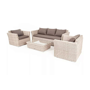 Лаунж зона 4SIS Капучино, цвет бежевый для дачи Лаунж зона 4SIS Капучино, цвет бежевый, садовая мебель