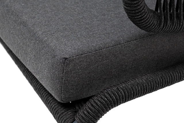 Диван 4SIS Милан 3-местный из роупа Цвет: тёмно-серый 