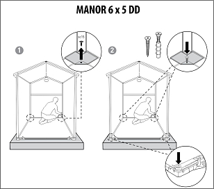 Пластиковый сарай Keter Manor 6x5 DD (два окна) для сада и загородного дома Пластиковый сарай Keter Manor 6x5 DD (два окна), уличное оборудование