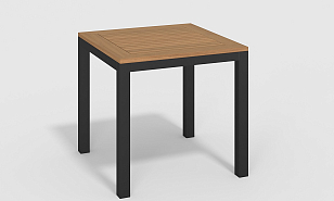 Обеденная зона Gardenini Bella Calma S 80 Карбон / Чёрный, садовая мебель