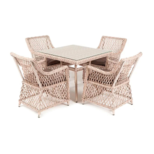 Обеденная группа 4SIS Айриш, цвет бежевый, садовая мебель
