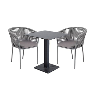 Обеденная группа 4SIS Каффе на 2 персоны, столешница "серый гранит" для дачи Обеденная группа 4SIS Каффе на 2 персоны, столешница "серый гранит", садовая мебель