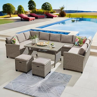 Комплект мебели из искусственного ротанга Lite Vatta Beige для дачи Комплект мебели из искусственного ротанга Lite Vatta Beige, садовая мебель