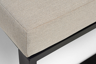 Модуль угловой 4SIS Тулон, цвет "дуб", каркас черный муар, ткань бежевая, садовая мебель