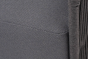 Кресло 4SIS Лугано, темно-серый муар, роуп темно-серый, ткань темно-серая, садовая мебель