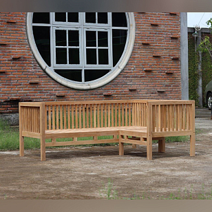 Диван из тика угловой Lite Teolo для дачи Диван из тика угловой Lite Teolo, садовая мебель