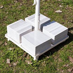 Зонт Lite Mistral 300 круглый без волана Цвет: белый, садовая мебель