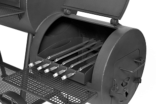 Дровяной гриль-коптильня Hunter Smoker, Double для приготовления пищи Дровяной гриль-коптильня Hunter Smoker, Double для сада