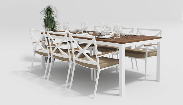 Обеденная зона Gardenini Bella Calma Beige 220 