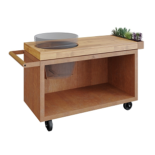 Стол OFYR Table PRO для BGE с деревянной столешницей для сада