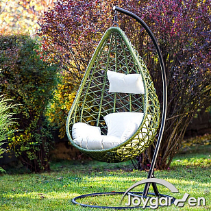 Садовые качели кокон Joygarden Aura green, садовая мебель