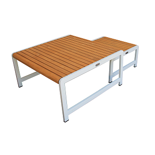 Комплект кофейных столов из алюминия Joygarden Maya Белый, садовая мебель