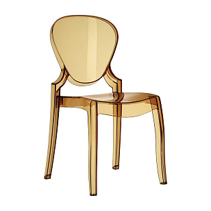 Стул Pedrali Queen Цвет: янтарный для дачи Стул Pedrali Queen Цвет: янтарный, садовая мебель