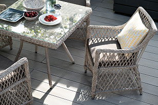 Обеденная группа 4SIS Айриш, цвет бежевый, садовая мебель