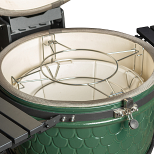 керамический угольный гриль dinoegg classic green для дачи