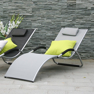 Шезлонг Lite Rossa Grey для дачи Шезлонг Lite Rossa Grey, садовая мебель