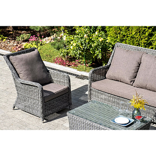 Лаунж зона 4SIS Гляссе, цвет графит, садовая мебель