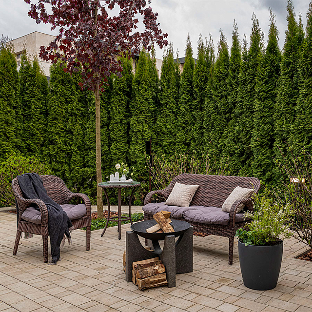 Чаша для костра из чугуна на высоком основании Concretika Iron S60 