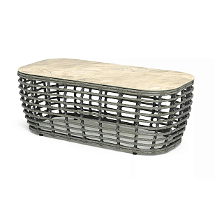 Журнальный стол 4SIS Ницца Цвет: серый для дачи Журнальный стол 4SIS Ницца Цвет: серый, садовая мебель