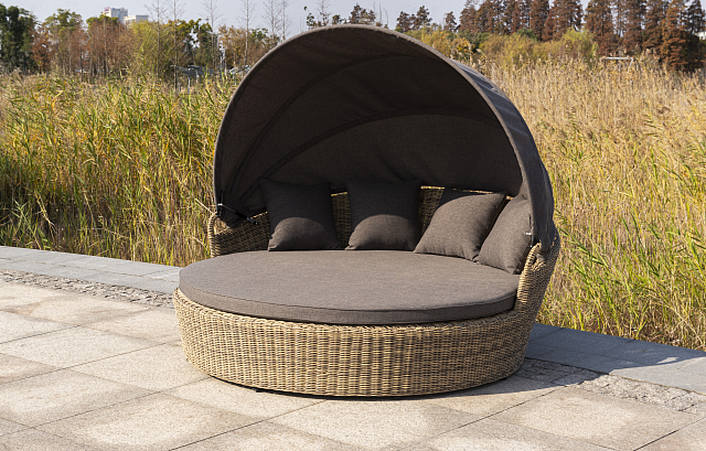 Круглый шезлонг 4SIS Стильяно Цвет: соломенный 