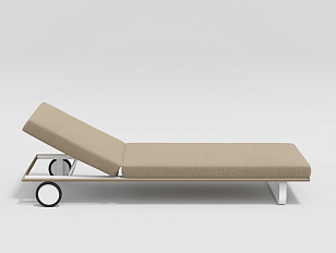 Шезлонг Gardenini Hacienda Белый / Бежевый, садовая мебель